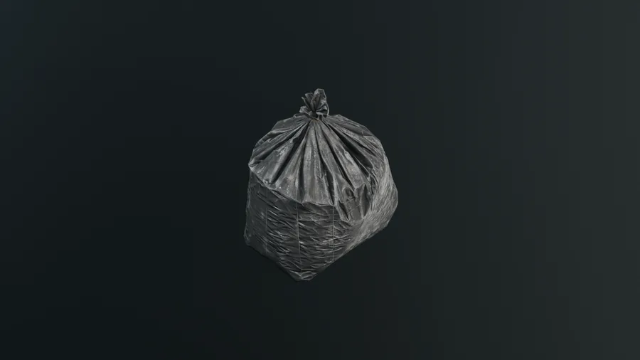 Heavy Duty Trash Bag — game-ready environment 3D model